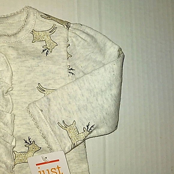 Tis The Season' For Adorable sparkly Reindeer infant Carters Layette Sleeper☆ - Picture 10 of 11